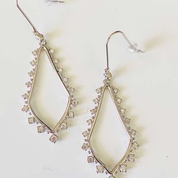 NEW Kendra Scott Bea Crystal Drop Frame Hoop Earrings - Picture 15 of 16